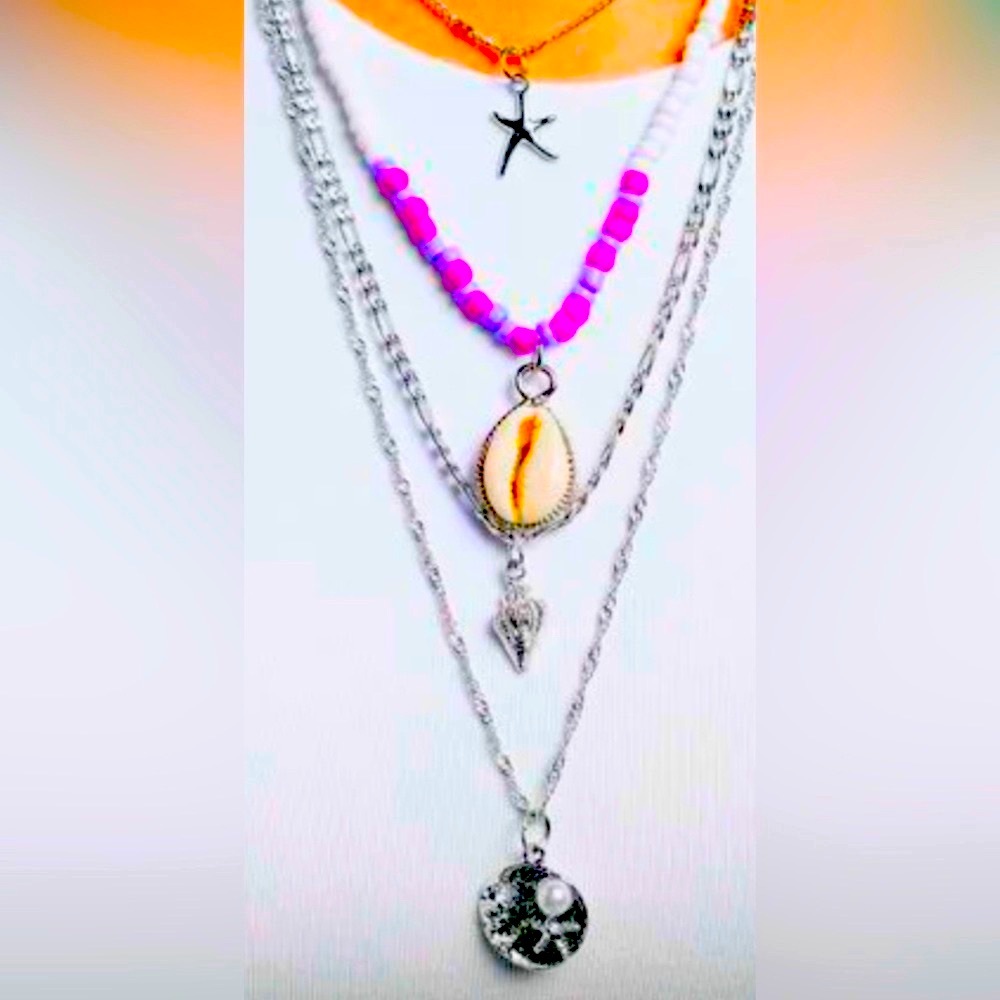 🧜🏻‍♀️🐚🧜🏼‍♂️ “OCEANIC OBLIGATO” PURPLE NECKLACE ~ PAPARAZZI❗️ BEACH PLEASE❗️